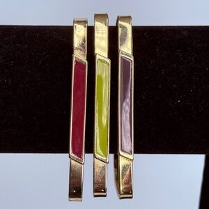 🚨3 for $16🚨 Gold Tone Enamel Bangle Set